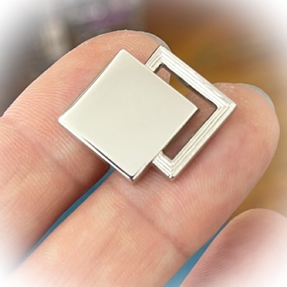 💕Beautiful Vintage Silvertone Cufflinks💕 - Picture 4 of 5